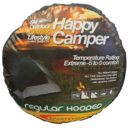 Happy Camper Hooded Sleeping Bag Twin Pack 0 Degree