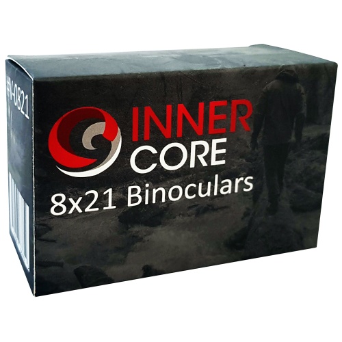 8x21 Compact Black Binoculars