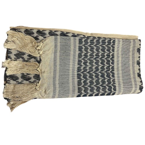 Shemagh Military Neck Scarf - Tan & Black
