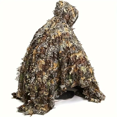 Hunting Camo Poncho 3D Leaf Camouflage