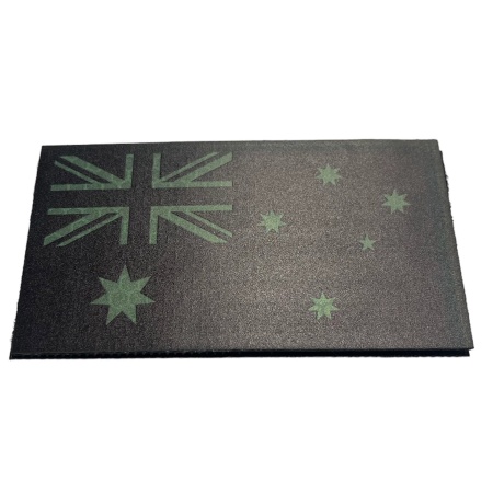 Australia Flag Reflective Patch Black and Green