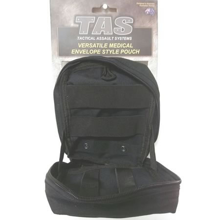 TAS Medical Envelope Style Military Molle Pouch Removable Med Cross Patch 900D