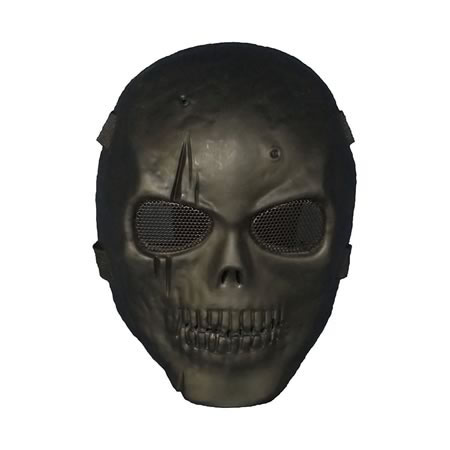 Skeleton Full Face Ghost Mask - Black
