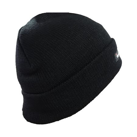 Acrylic Black Beanie with 3M Thinsulate Lining