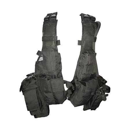 M83 Assault Vest Black 900D Double Waterproof with Nylon Webbing and Buckles
