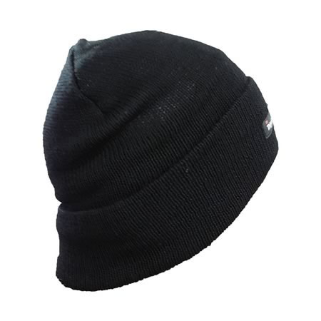 Black Pure Wool Beanie with 3M Thinsulate